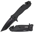 Black Tactical Spring Assisted Folding Knife